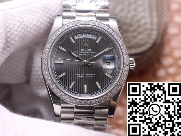 Rolex Gold White Dial M228349RBR-0008 Grey Factory Day-Date EW 1130